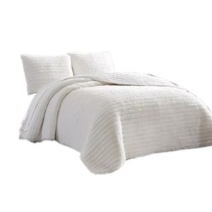 Ugg quincy quilt set, full/queen comforter with 2 pillow shams, white